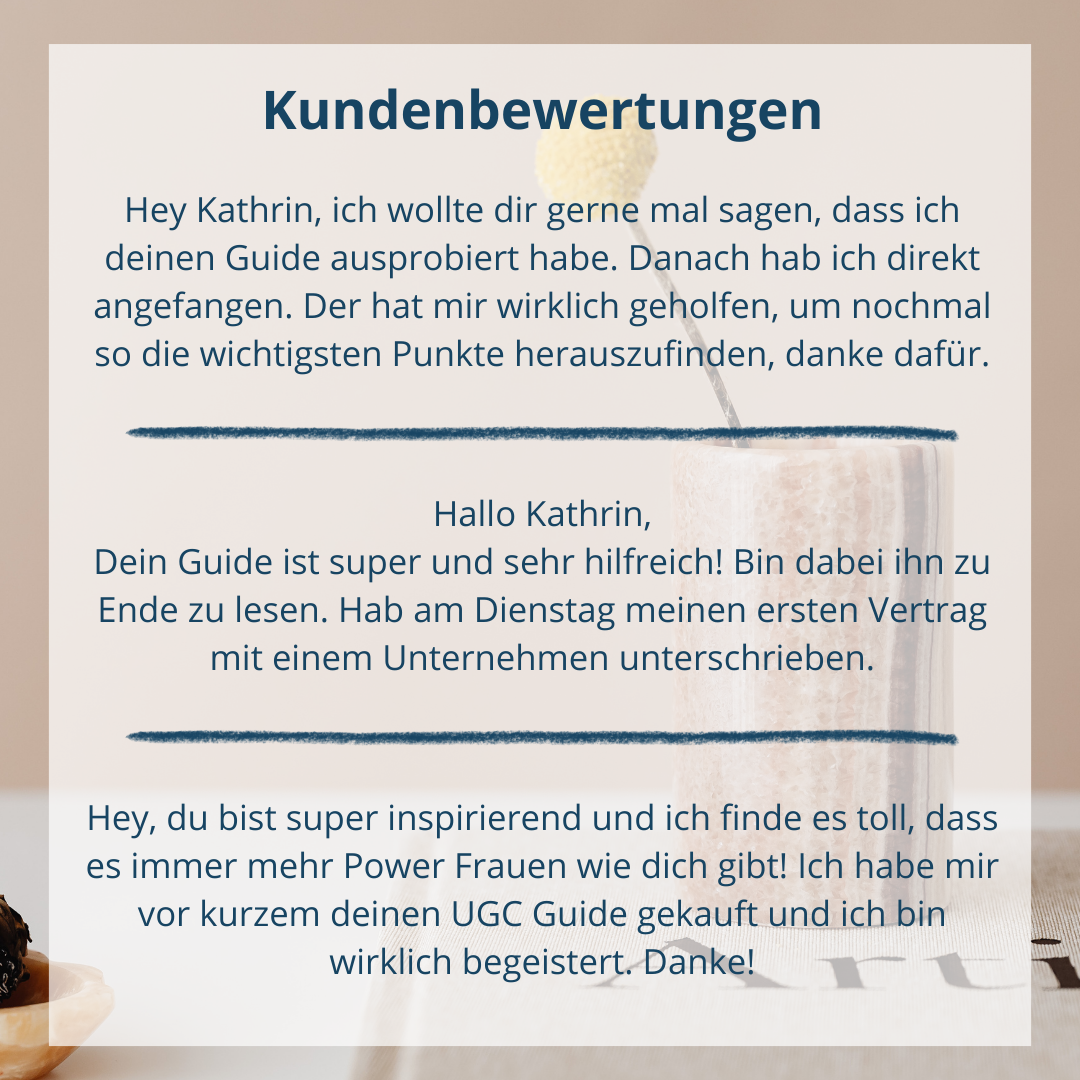 UGC Beginner Guide - Starte dein UGC Business